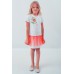 Embroidered dress for girl "Spring" mesh Red